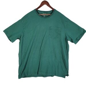 Duluth T Shirt Men's Size 2XL Green‎ Relaxed Fit Longtail Pocket Tee 100% Cotton